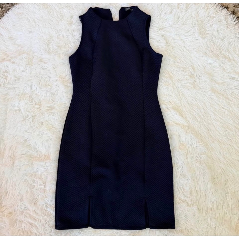 Mimi Chica Pinstripe Off Shoulder & Soprano Navy Textured Dress Set XS 2pc - Picture 6 of 10